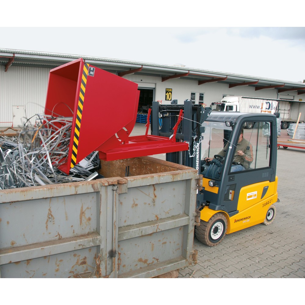Productafbeelding nr. 3: Bauer® Kantelbak met afrolmechanisme, cap. 1.000 kg, gelakt, volume 0,5 m³, RAL 7005 muisgrijs