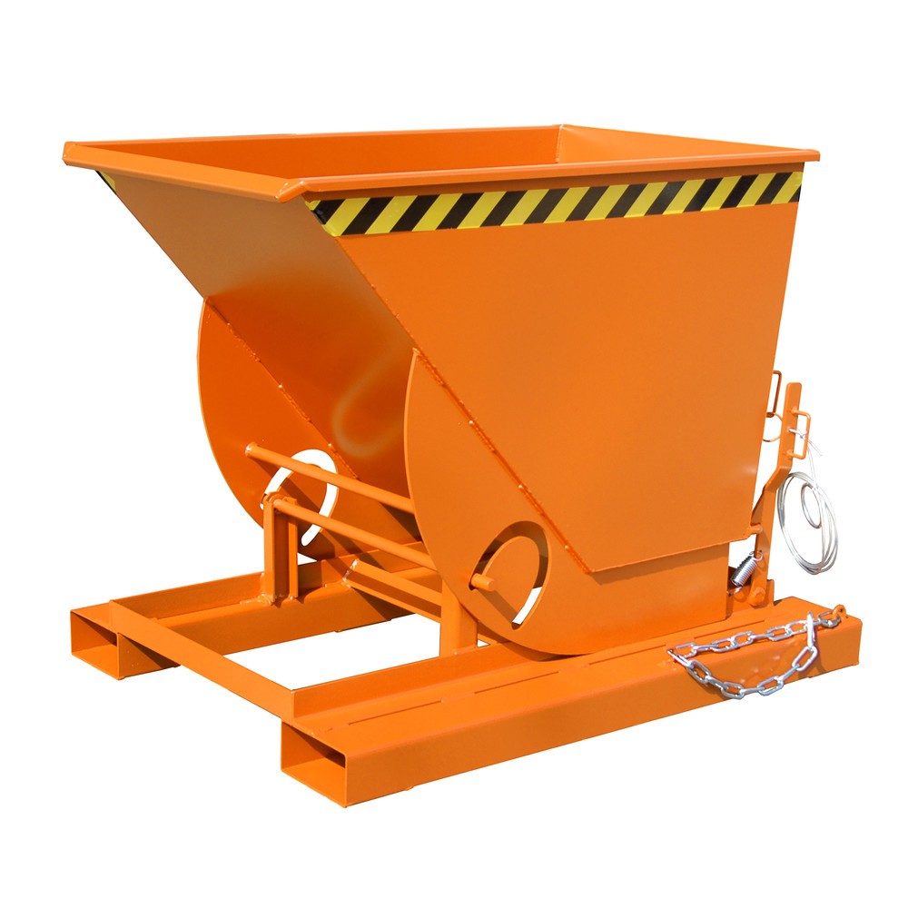 Productafbeelding nr. 1: Bauer® Kantelbak met afrolmechanisme, cap. 1.000 kg, gelakt, volume 0,5 m³, RAL 2000 geeloranje