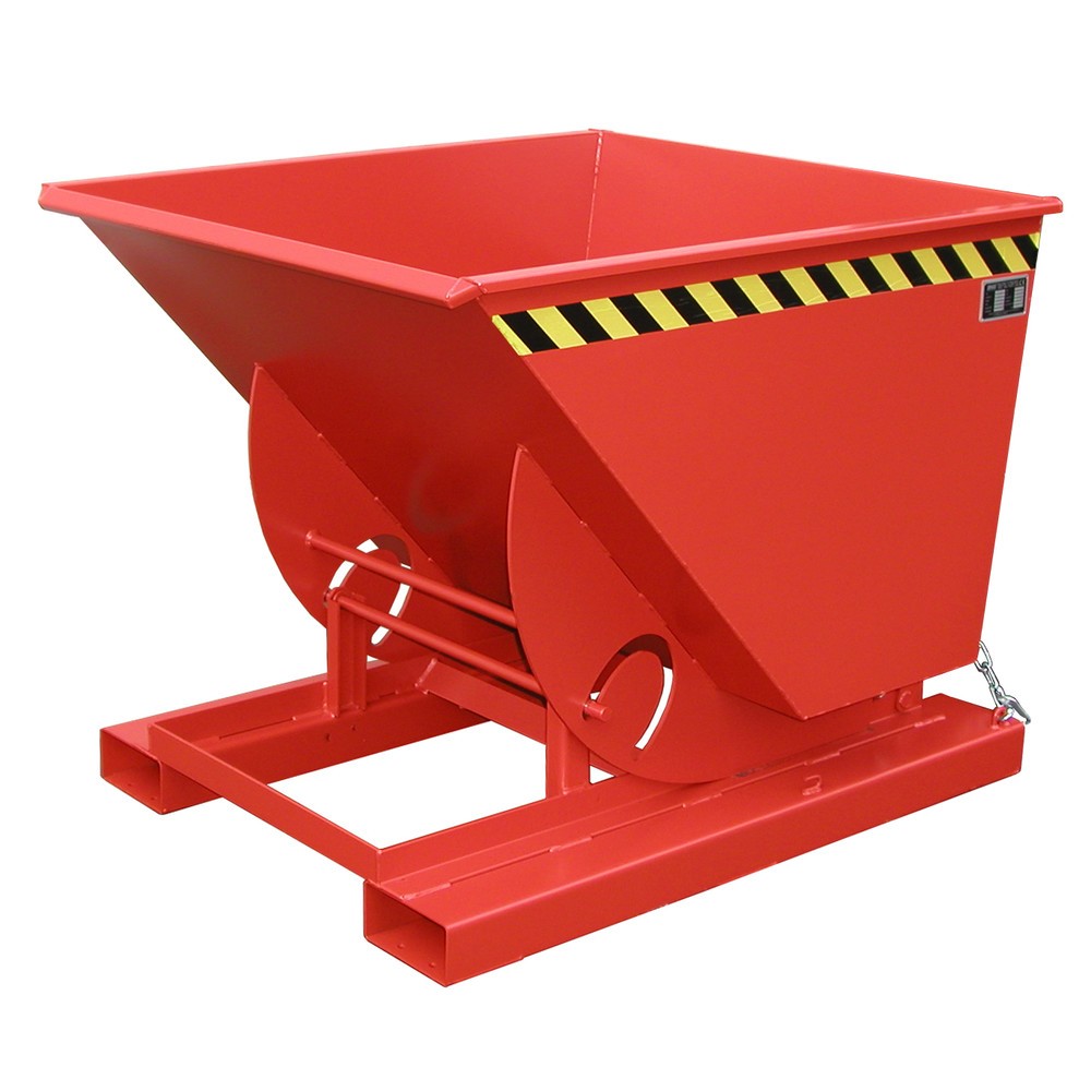 Productafbeelding nr. 1: Bauer® Kantelbak met afrolmechanisme, cap. 1.000 kg, gelakt, volume 0,75 m³, RAL 3000 vuurrood