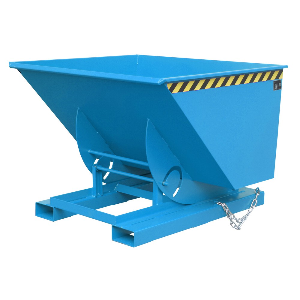 Productafbeelding nr. 1: Bauer® Kantelbak met afrolmechanisme, cap. 1.000 kg, gelakt, volume 1 m³, RAL 5012 lichtblauw