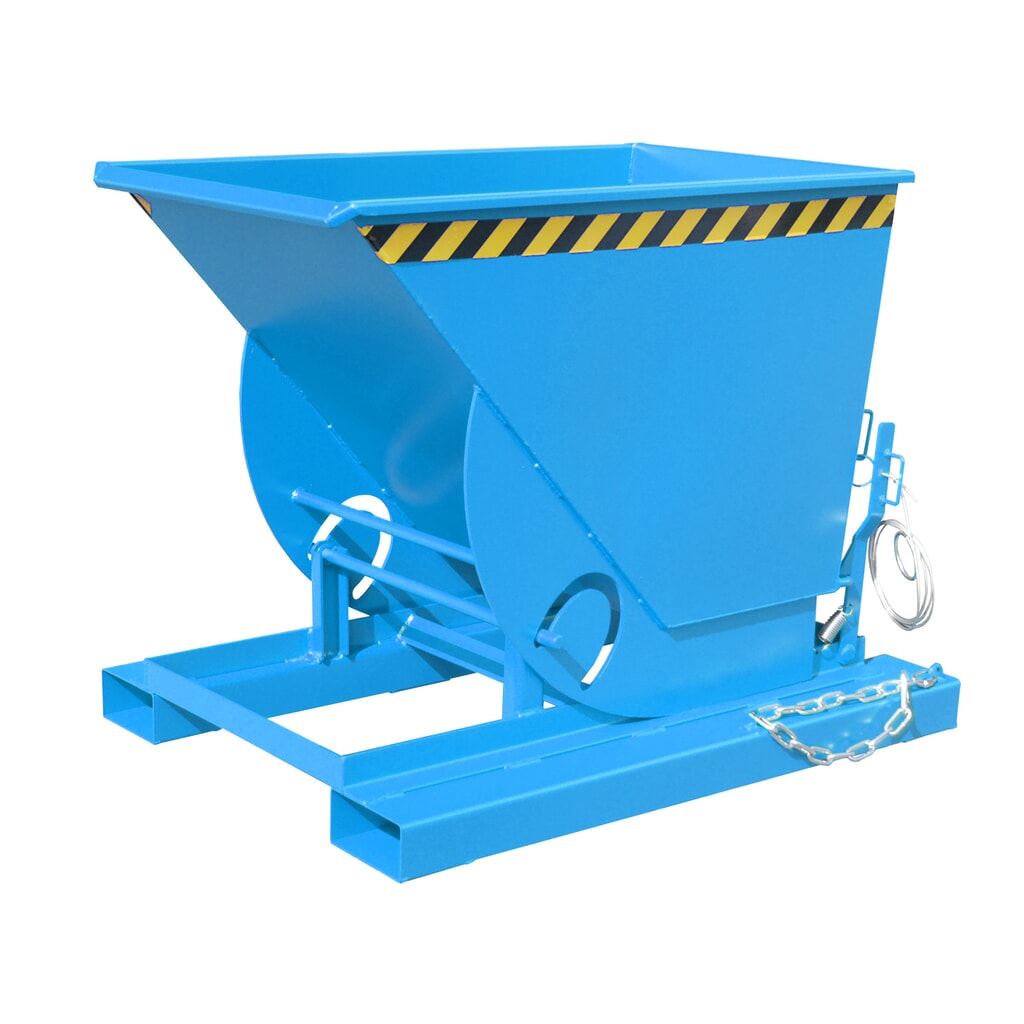 Productafbeelding nr. 1: Bauer® Kantelbak met afrolmechanisme, cap. 1.000 kg, gelakt, volume 0,5 m³, RAL 5012 lichtblauw