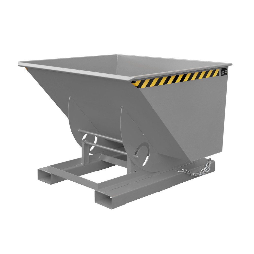 Productafbeelding nr. 1: Bauer® Kantelbak met afrolmechanisme, cap. 1.000 kg, gelakt, volume 1 m³, RAL 7005 muisgrijs