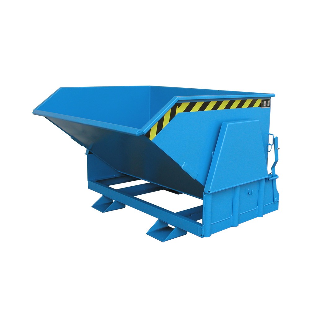 Product afbeelding: Bauer® Kantelbak met afrolmechanisme Premium, brede bouwvorm, gelakt, zonder deksel, volume 0,8 m³, RAL 5012 lichtblauw