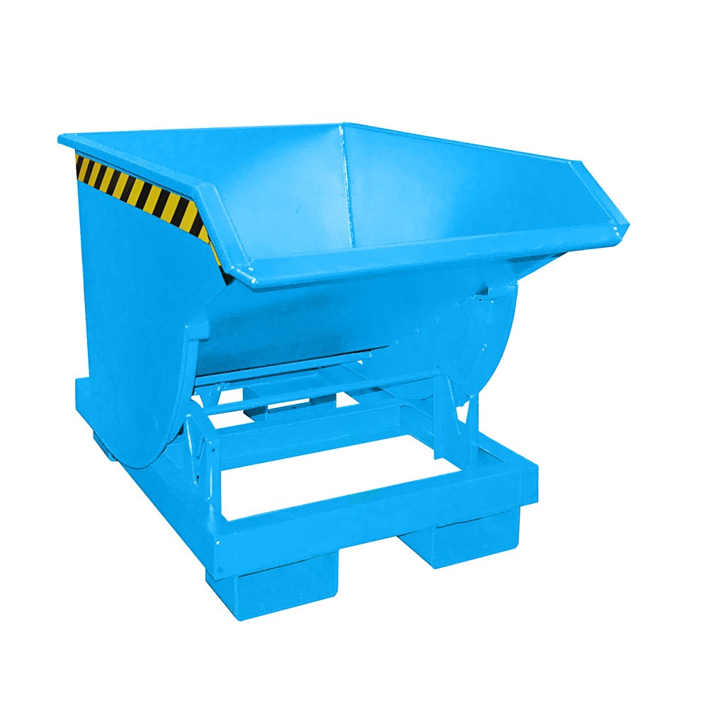 Product afbeelding: Bauer® Kantelbak met afrolmechanisme Premium, diepe bouwvorm, gelakt, zonder deksel, volume 0,5 m³, RAL 5012 lichtblauw