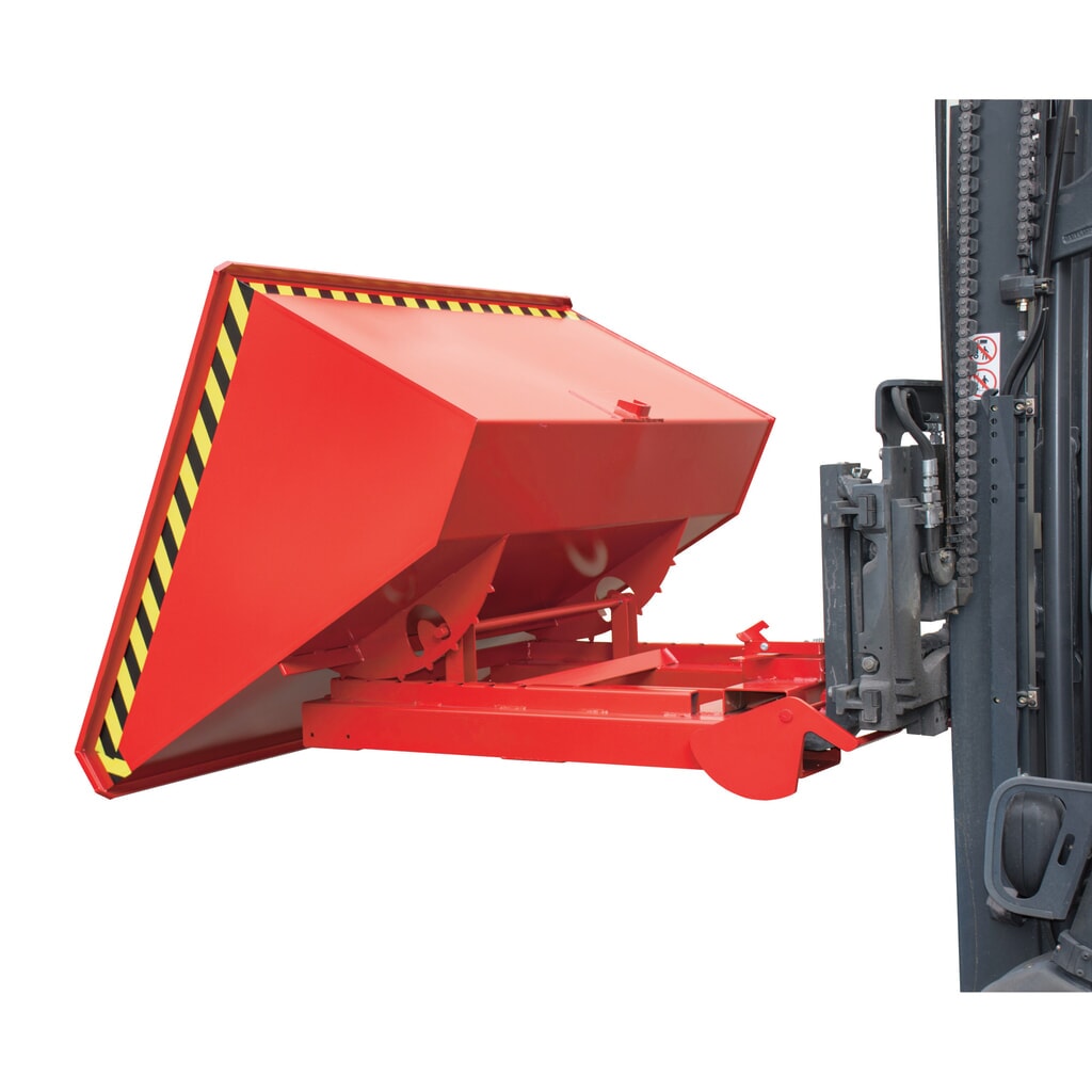 Productafbeelding nr. 8: Bauer® Kantelbak met automatisch afrolmechanisme, cap. 1.000 kg, gelakt, volume 0,6 m³, RAL 3000 vuurrood