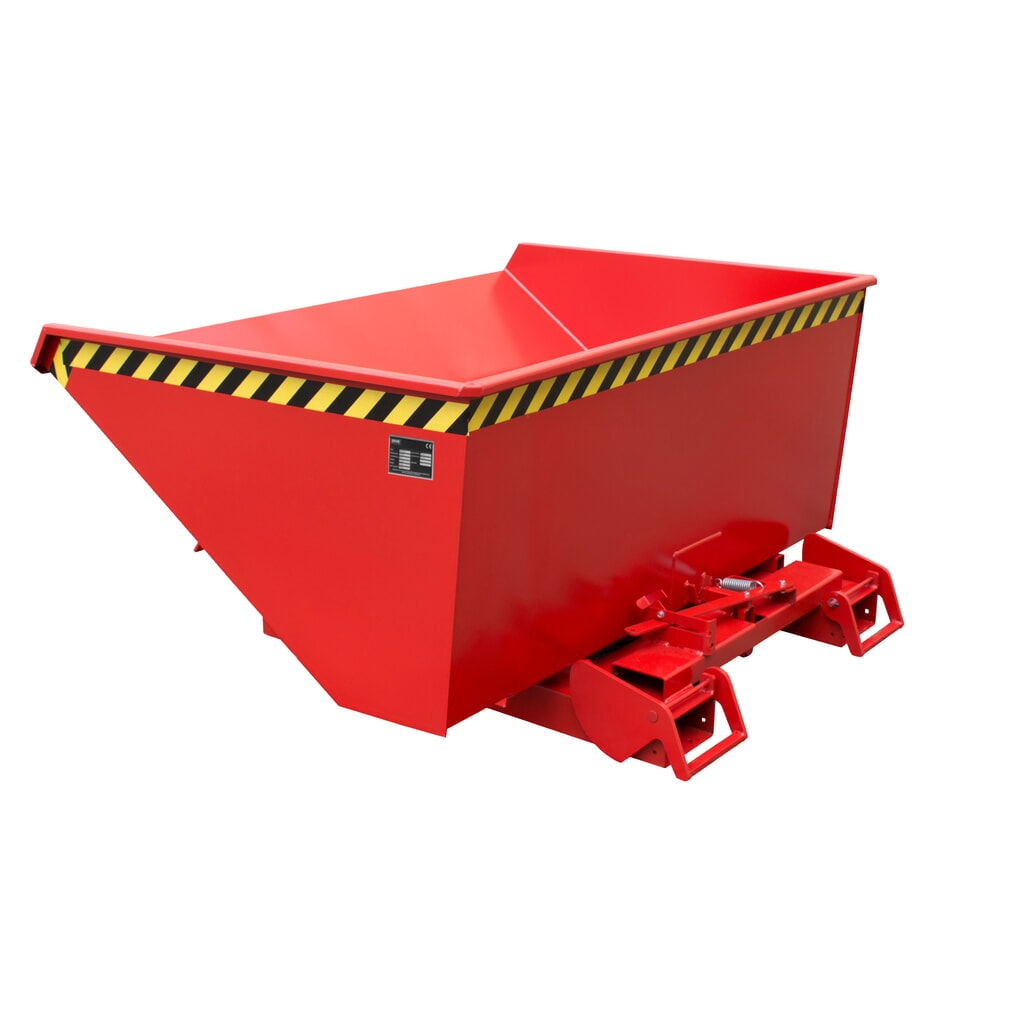 Productafbeelding nr. 6: Bauer® Kantelbak met automatisch afrolmechanisme, cap. 1.000 kg, gelakt, volume 0,6 m³, RAL 3000 vuurrood