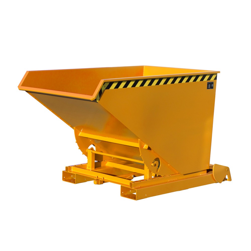 Productafbeelding nr. 1: Bauer® Kantelbak met automatisch afrolmechanisme, cap. 1.500 kg, gelakt, volume 1,2 m³, RAL 2000 geeloranje