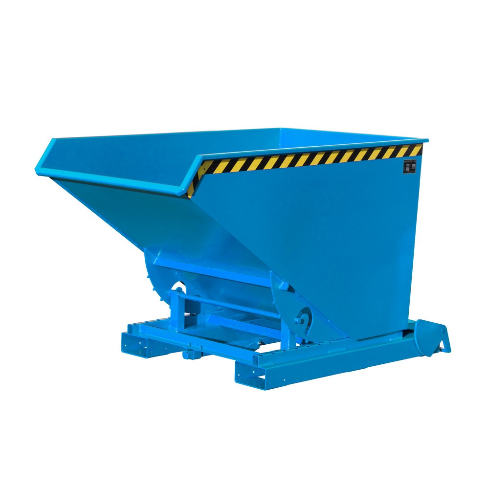 Productafbeelding nr. 1: Bauer® Kantelbak met automatisch afrolmechanisme, cap. 1.500 kg, gelakt, volume 1,2 m³, RAL 5012 lichtblauw