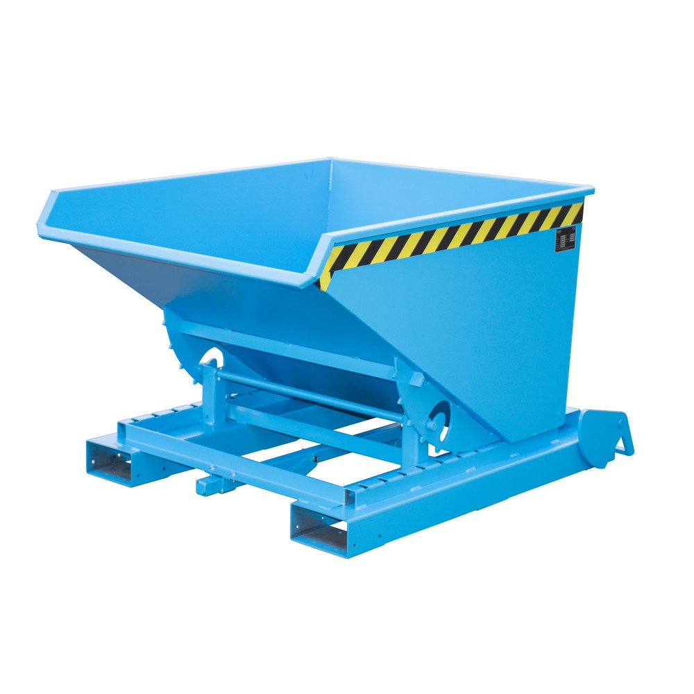 Product afbeelding: Bauer® Kantelbak met automatisch afrolmechanisme, cap. 1.000 kg, gelakt, volume 0,6 m³, RAL 5012 lichtblauw