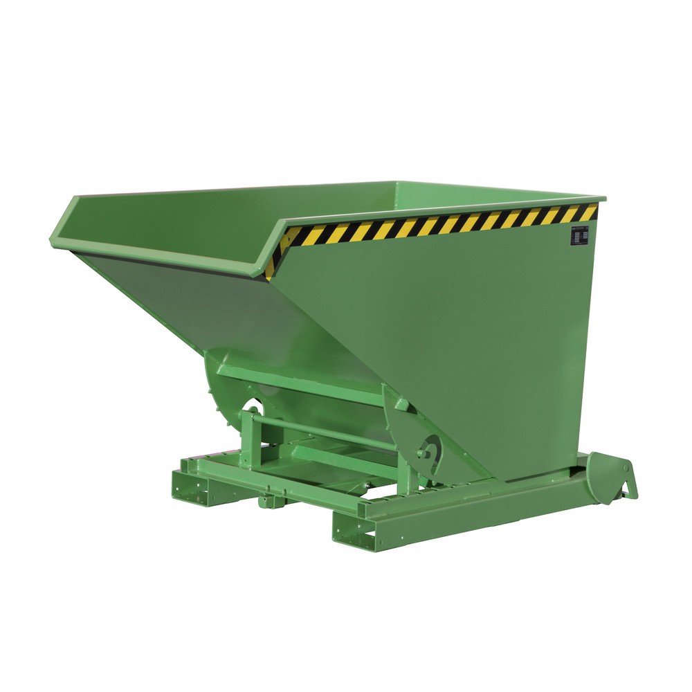 Productafbeelding nr. 1: Bauer® Kantelbak met automatisch afrolmechanisme, cap. 1.500 kg, gelakt, volume 1,2 m³, RAL 6011 resedagroen