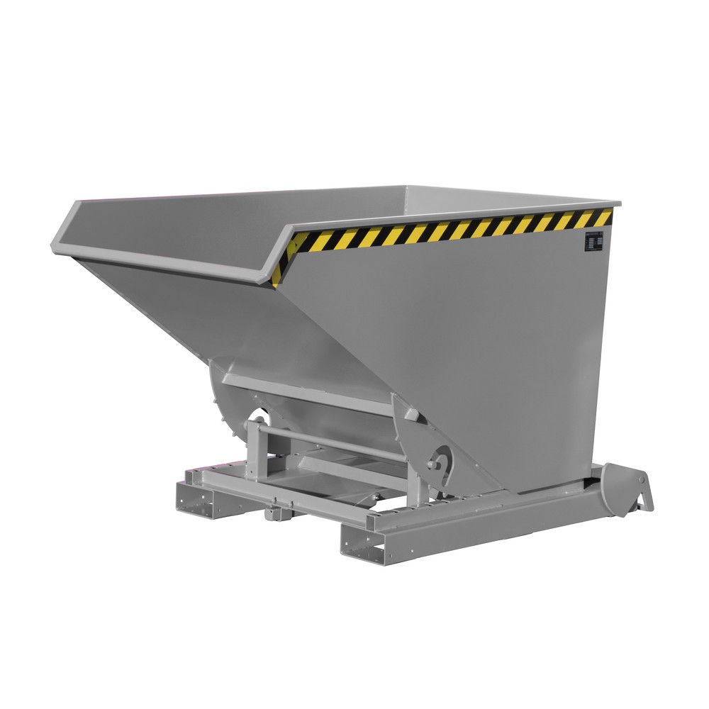 Productafbeelding nr. 1: Bauer® Kantelbak met automatisch afrolmechanisme, cap. 1.500 kg, gelakt, volume 1,2 m³, RAL 7005 muisgrijs