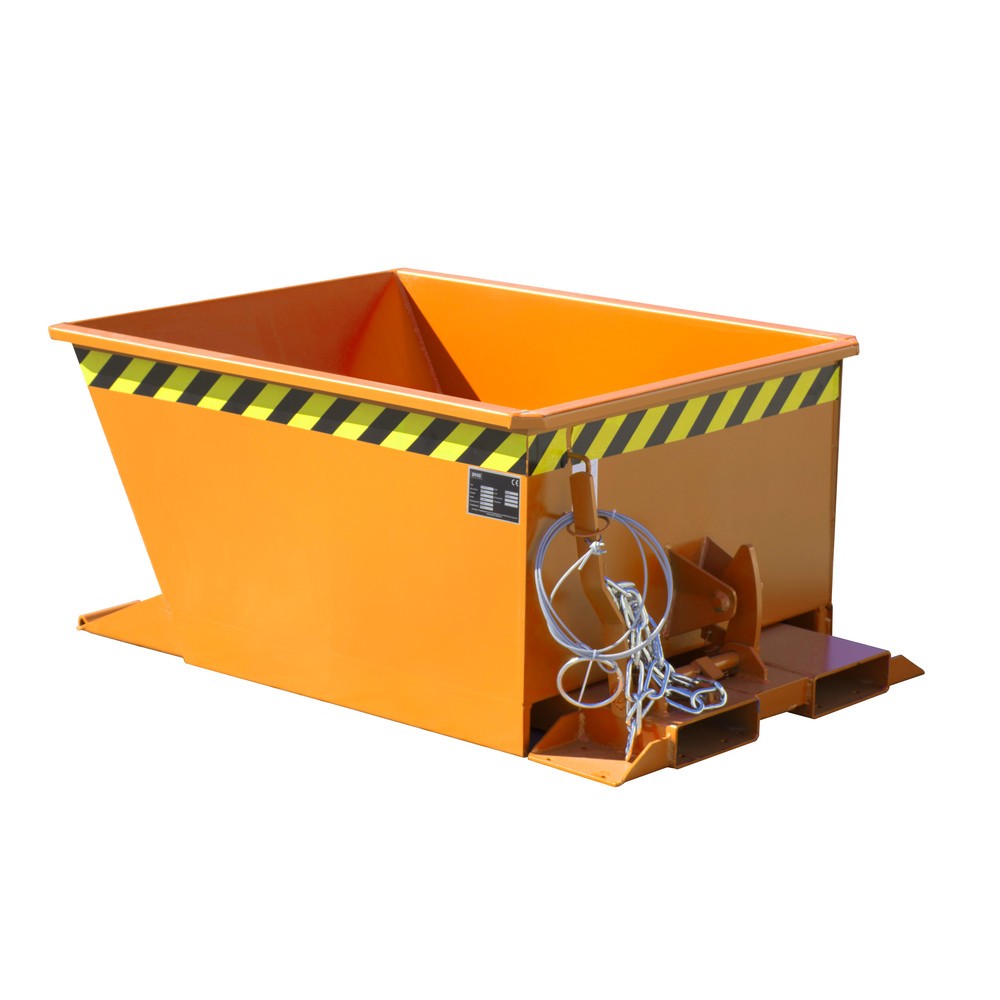 Product afbeelding: Bauer® Kantelbak voor routetreinen, gelakt, volume 0,3 m³, RAL 2000 geeloranje