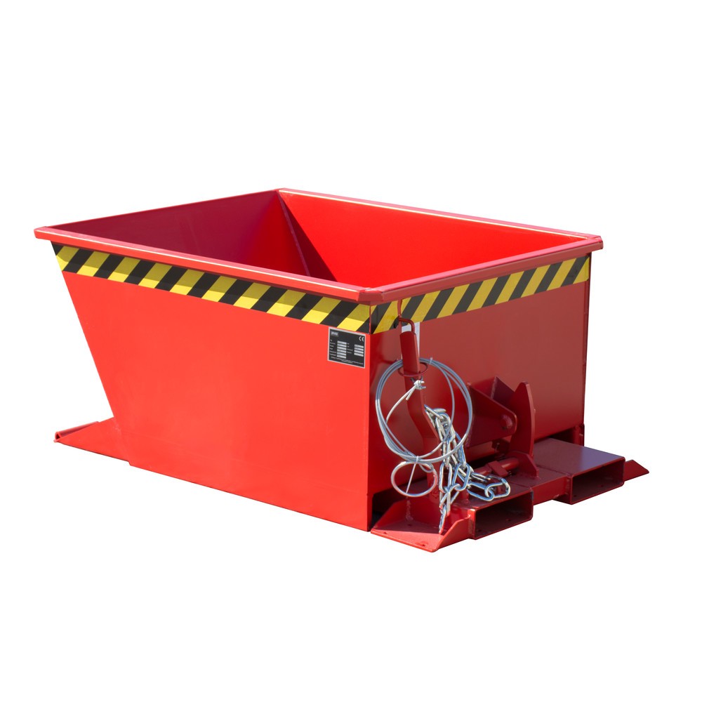 Product afbeelding: Bauer® Kantelbak voor routetreinen, gelakt, volume 0,3 m³, RAL 3000 vuurrood