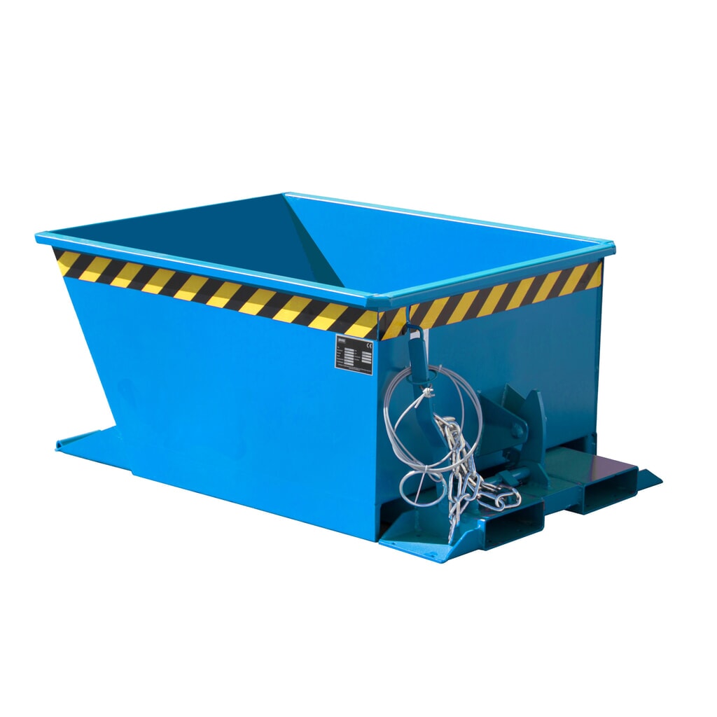 Bauer® Kantelbak voor routetreinen, gelakt, volume 0,3 m³, RAL 5012 lichtblauw Product afbeelding: Bauer® Kantelbak voor routetreinen, gelakt, volume 0,3 m³, RAL 5012 lichtblauw