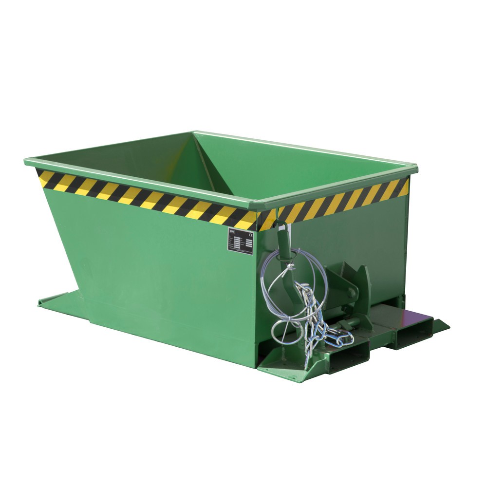 Product afbeelding: Bauer® Kantelbak voor routetreinen, gelakt, volume 0,3 m³, RAL 6011 resedagroen
