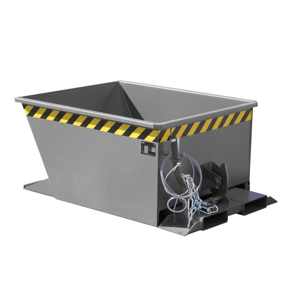 Product afbeelding: Bauer® Kantelbak voor routetreinen, gelakt, volume 0,3 m³, RAL 7005 muisgrijs