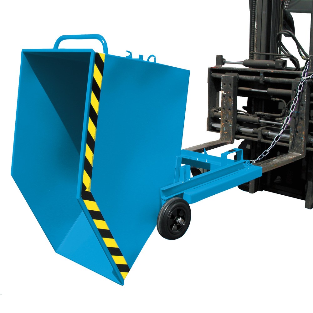 Spaander-kantelcontainer, gelakt, volume 0,25 m³, met vorkkokers