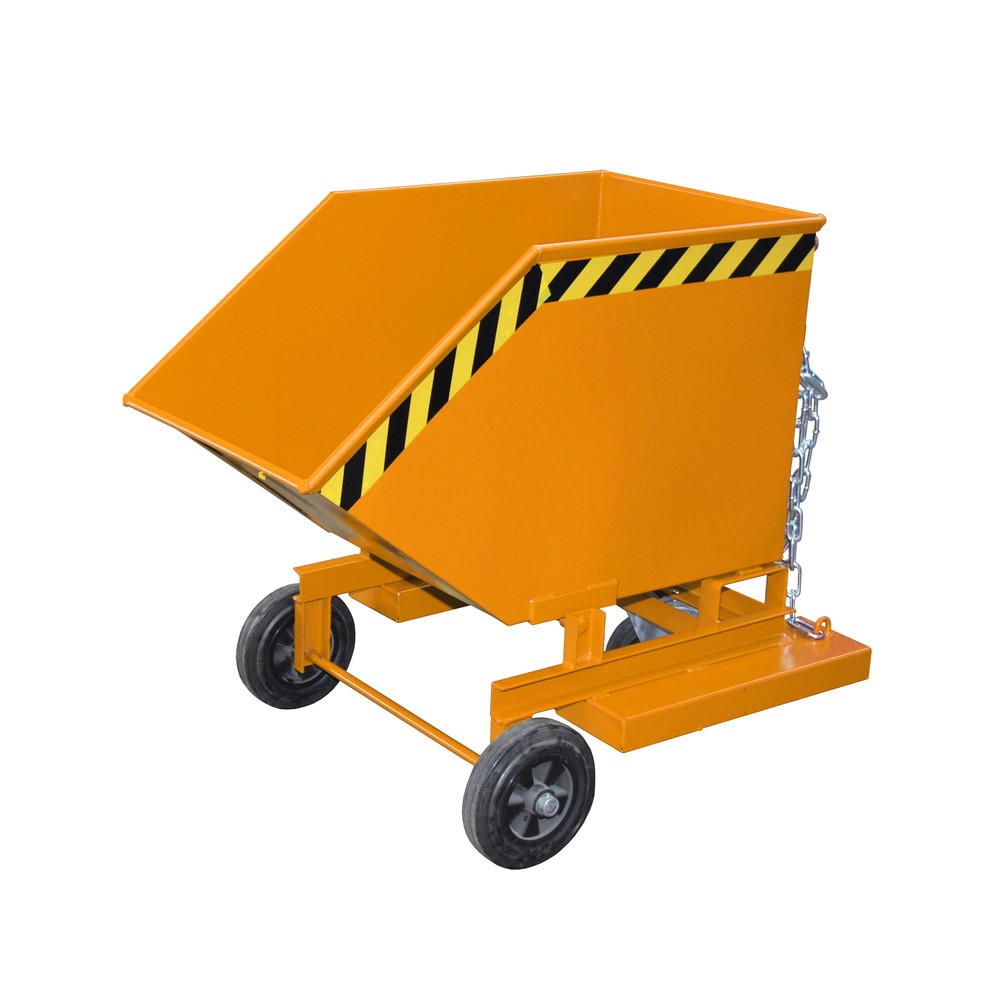 Productafbeelding nr. 3: Bauer® Kantelbare bakwagen, met wielstel en inrijkokers, volume 0,25 m³, RAL 3000 vuurrood