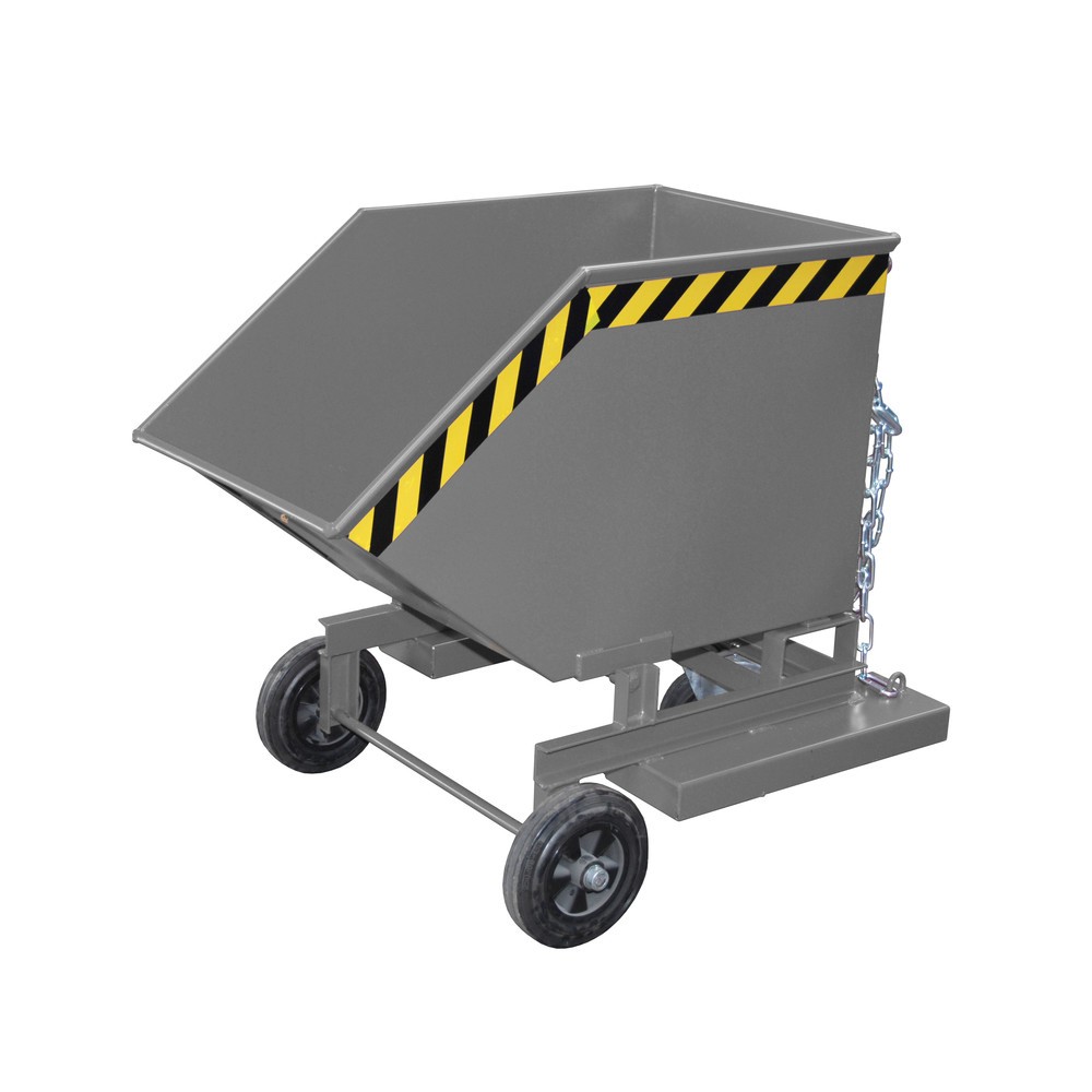 Productafbeelding nr. 4: Bauer® Kantelbare bakwagen, met wielstel en inrijkokers, volume 0,25 m³, RAL 3000 vuurrood