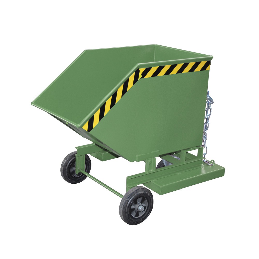 Productafbeelding nr. 5: Bauer® Kantelbare bakwagen, met wielstel en inrijkokers, volume 0,25 m³, RAL 3000 vuurrood