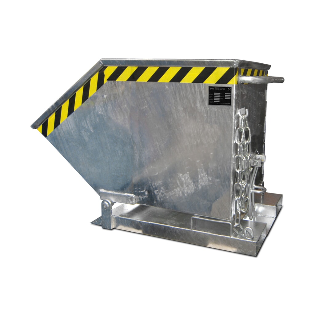Product afbeelding: Bauer® kiepbak, kastvormige kuip, verzinkt, volume 0,4 m³