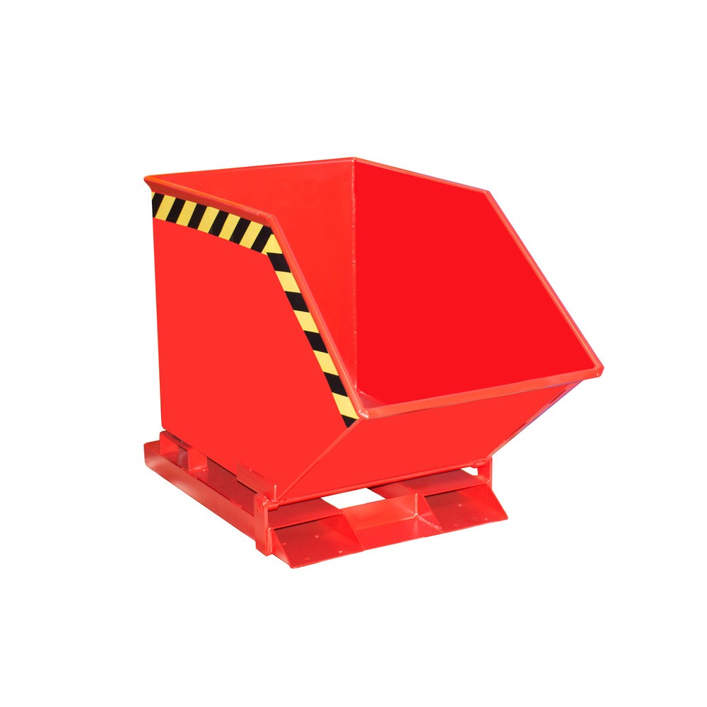 Product afbeelding: Bauer® Kiepbak, kastvormige kuip, gelakt, volume 0,25 m³, RAL 3000 vuurrood