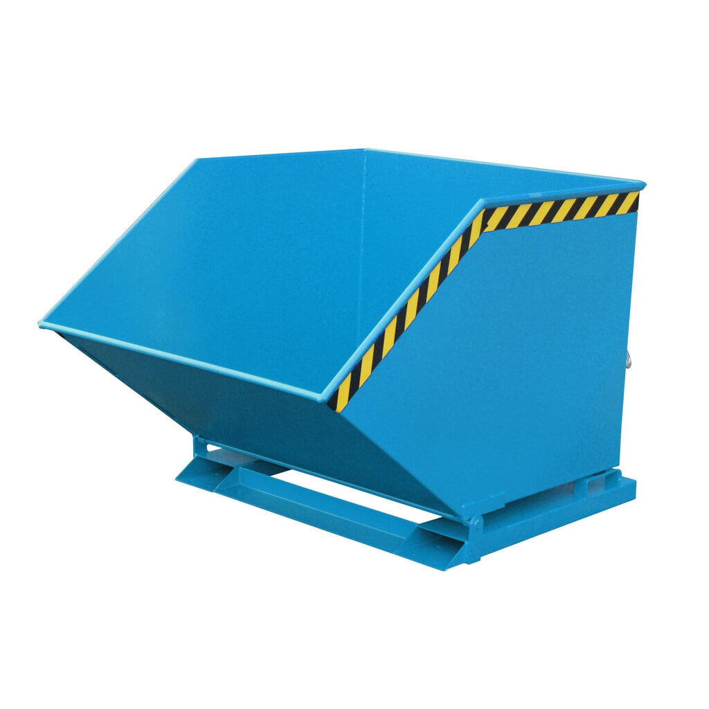 Product afbeelding: Bauer® Kiepbak, kastvormige kuip, gelakt, volume 1 m³, RAL 5012 lichtblauw