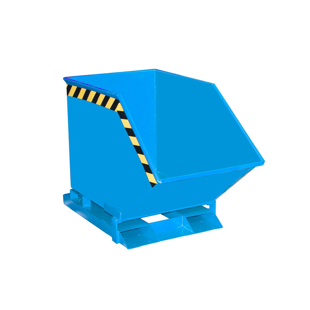 Product afbeelding: Bauer® Kiepbak, kastvormige kuip, gelakt, volume 0,25 m³, RAL 5012 lichtblauw