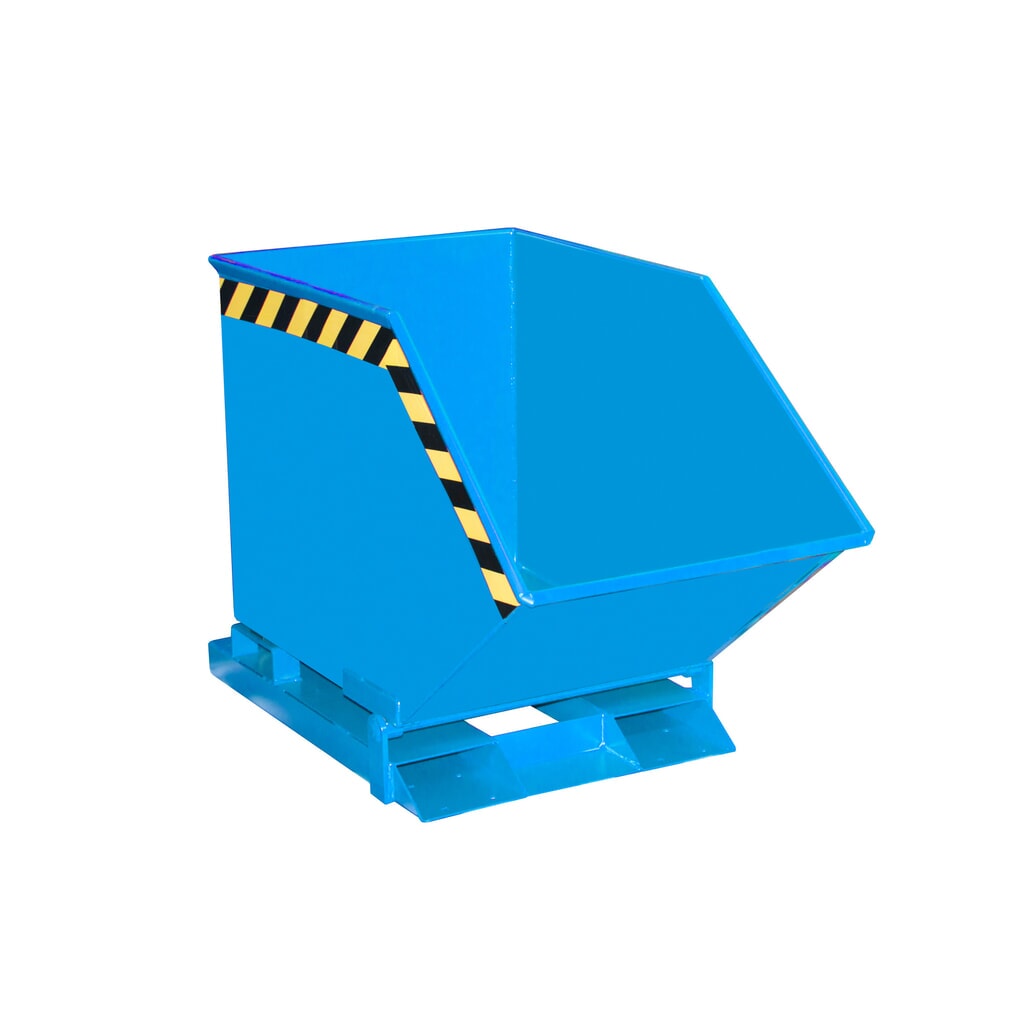 Product afbeelding: Bauer® Kiepbak, kastvormige kuip, gelakt, volume 0,25 m³, RAL 5012 lichtblauw
