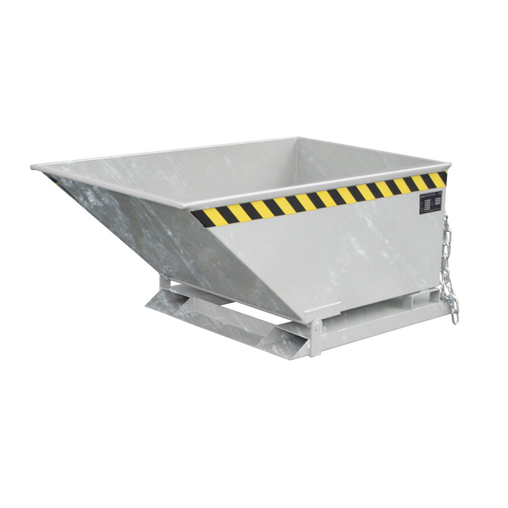 Product afbeelding: Bauer® kiepbak, lage kuip, verzinkt, volume 0,4 m³