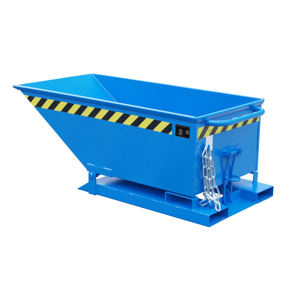 Product afbeelding: Bauer® Kiepbak, lage kuip, gelakt, volume 0,25 m³, RAL 5012 lichtblauw