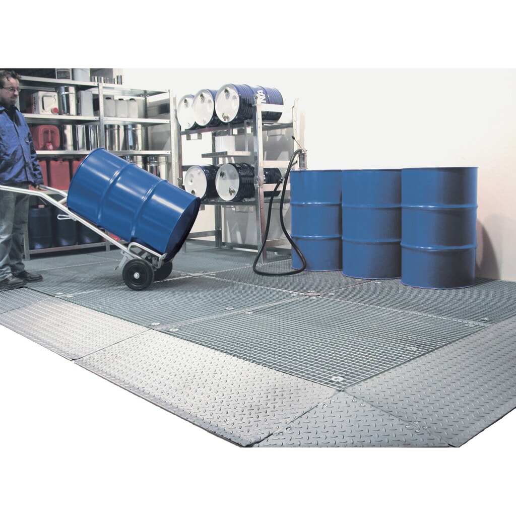 Bauer® vlak-lekbak van staal, hxbxd 78 x 1.350 x 1.350 mm Product afbeelding: Bauer® vlak-lekbak van staal, hxbxd 78 x 1.350 x 1.350 mm