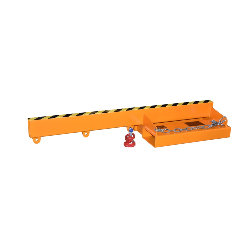 Productafbeelding nr. 2: Bauer® Lastarm model 1, starre uitvoering, 3 haakposities, basislengte 1.600 mm, cap. 2.500 kg, geeloranje