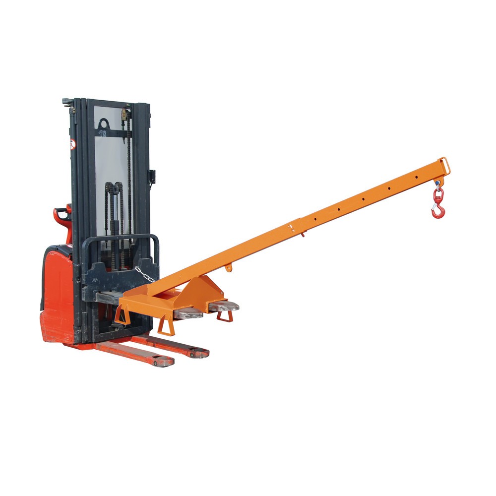 Productafbeelding nr. 4: Bauer® Lastarm model 3, telescopisch, 2 haakposities, basislengte 1.600 mm, cap. 1.000 kg, geeloranje