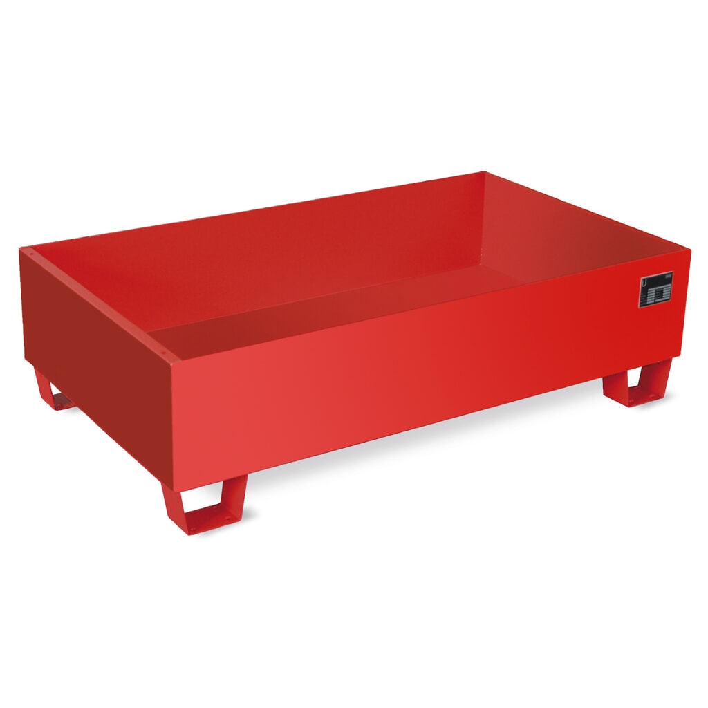 Bauer® lekbak van staal module MAW, plaatstaal, hxbxd 365 x 735 x 1.290 mm, vuurrood Product afbeelding: Bauer® lekbak van staal module MAW, plaatstaal, hxbxd 365 x 735 x 1.290 mm, vuurrood