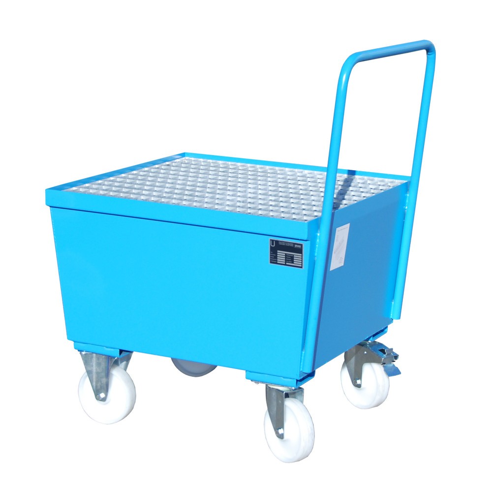 Productafbeelding nr. 2: Bauer® Lekbak, verrijdbaar, 1x 200 l staand, opvangvolume 215 l, lichtblauw