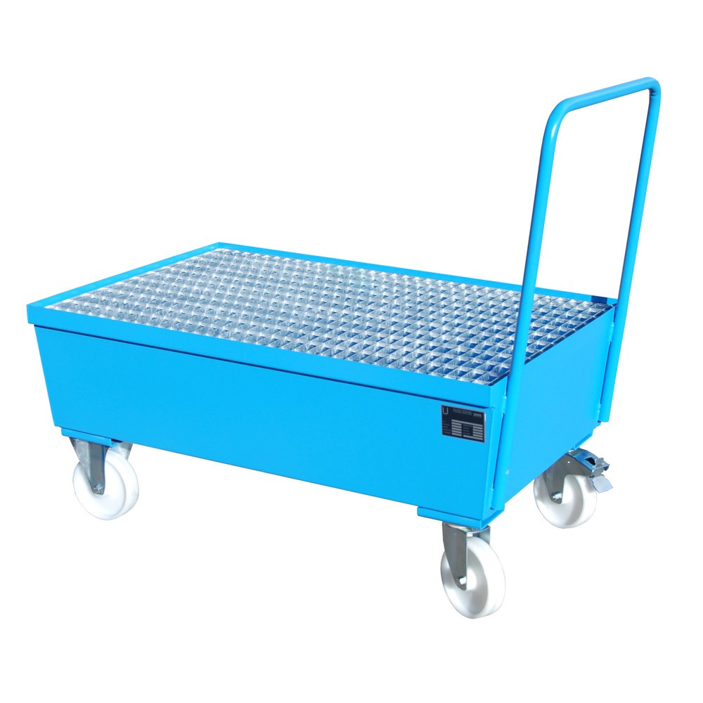 Productafbeelding nr. 3: Bauer® Lekbak, verrijdbaar, 2x 200 l staand, opvangvolume 225 l, lichtblauw