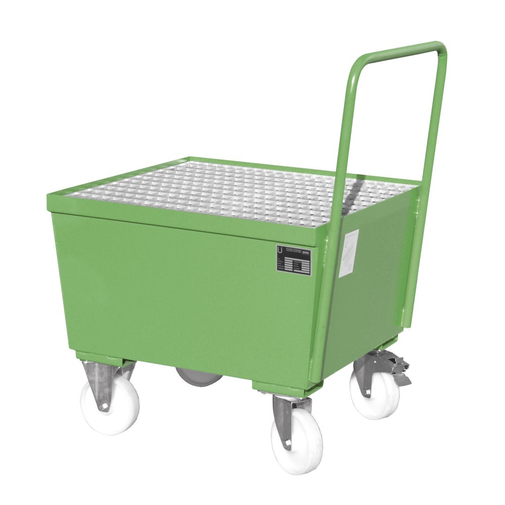 Product afbeelding: Bauer® Lekbak, verrijdbaar, 1x 200 l staand, opvangvolume 215 l, resedagroen