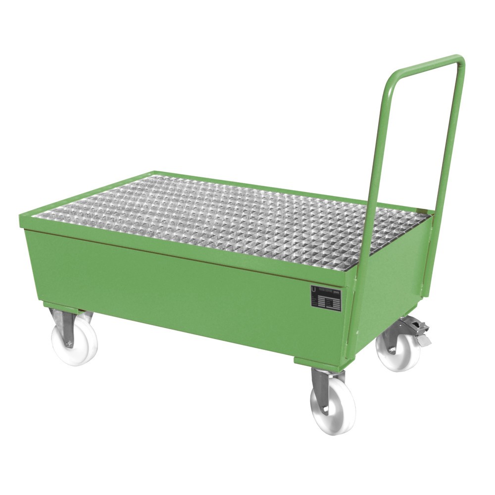 Productafbeelding nr. 2: Bauer® Lekbak, verrijdbaar, 2x 200 l staand, opvangvolume 225 l, resedagroen