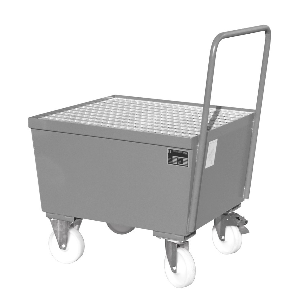 Product afbeelding: Bauer® Lekbak, verrijdbaar, 1x 200 l staand, opvangvolume 215 l, muisgrijs