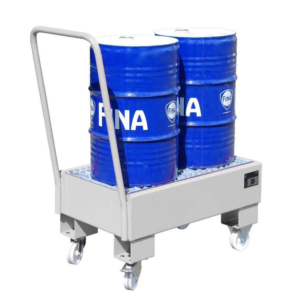 Productafbeelding nr. 2: Bauer® Lekbak, verrijdbaar, 2x 60 l staand, opvangvolume 61 l, vuurverzinkt