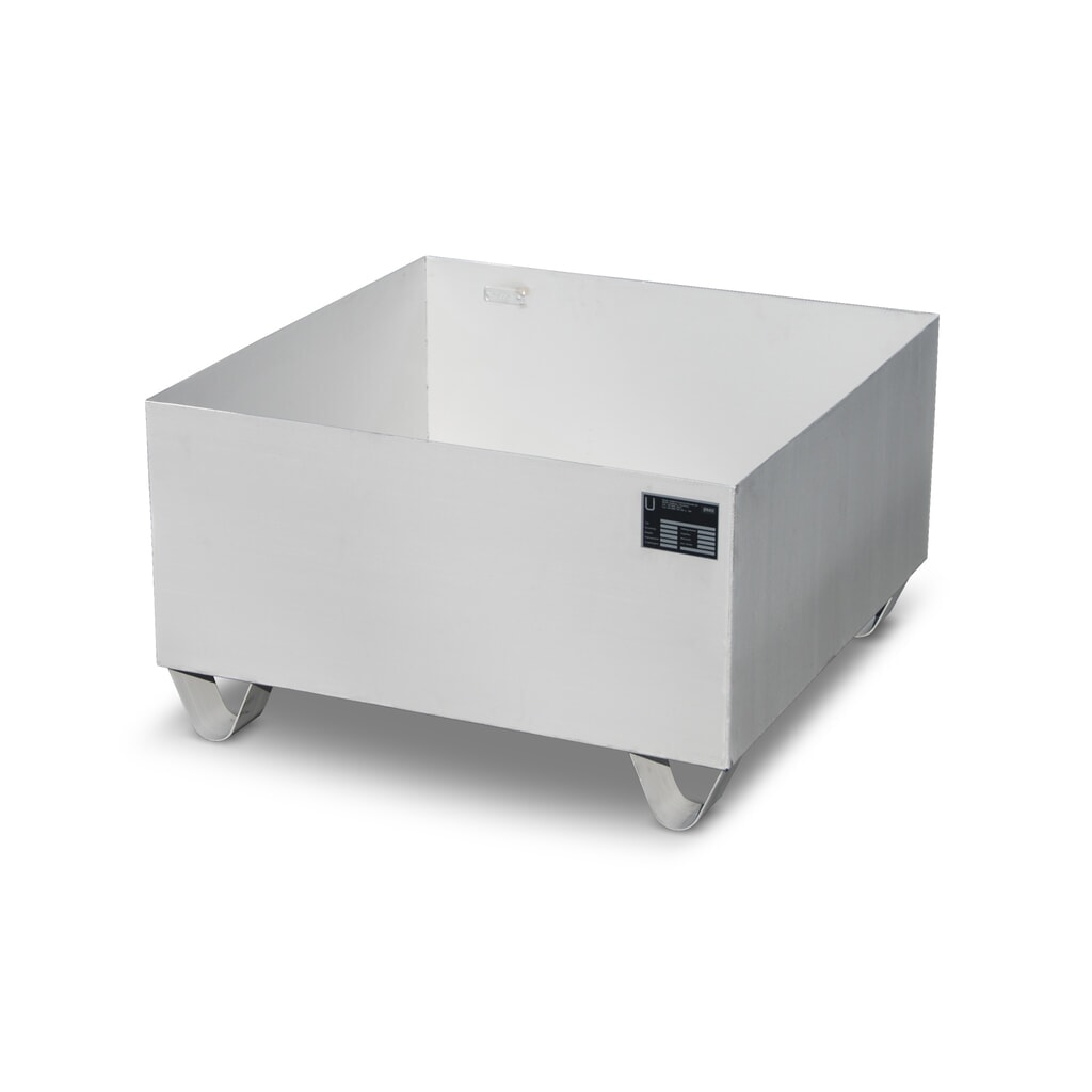 Product afbeelding: Bauer® lekbak van roestvrij staal voor vaten en IBC's, hxbxd 465 x 800 x 800 mm, 1x 200 l