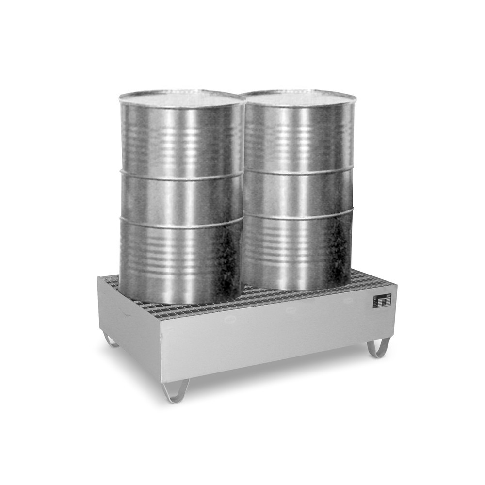 Product afbeelding: Bauer® Lekbak van roestvrij staal, hxbxd 360 x 800 x 1.200 mm, 2x 200 l