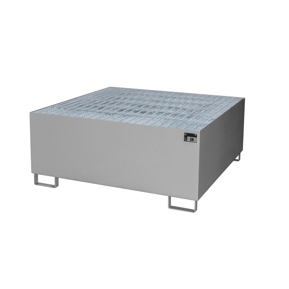 Productafbeelding nr. 1: Bauer® Lekbak van staal voor 1x KTC/IBC, muisgrijs