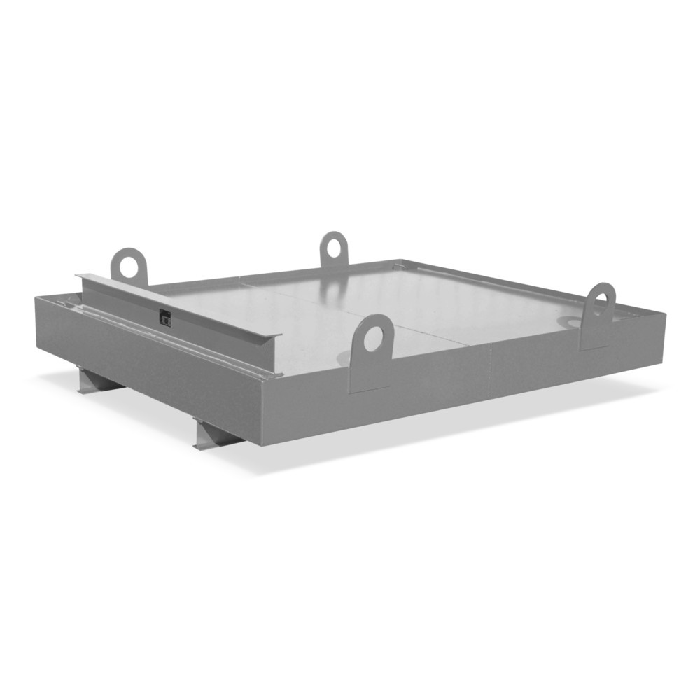 Productafbeelding nr. 1: Bauer® Lekbak voor containers, hxbxd 560 x 2.300 x 2.027 mm, opvangcapaciteit 880 l, muisgrijs