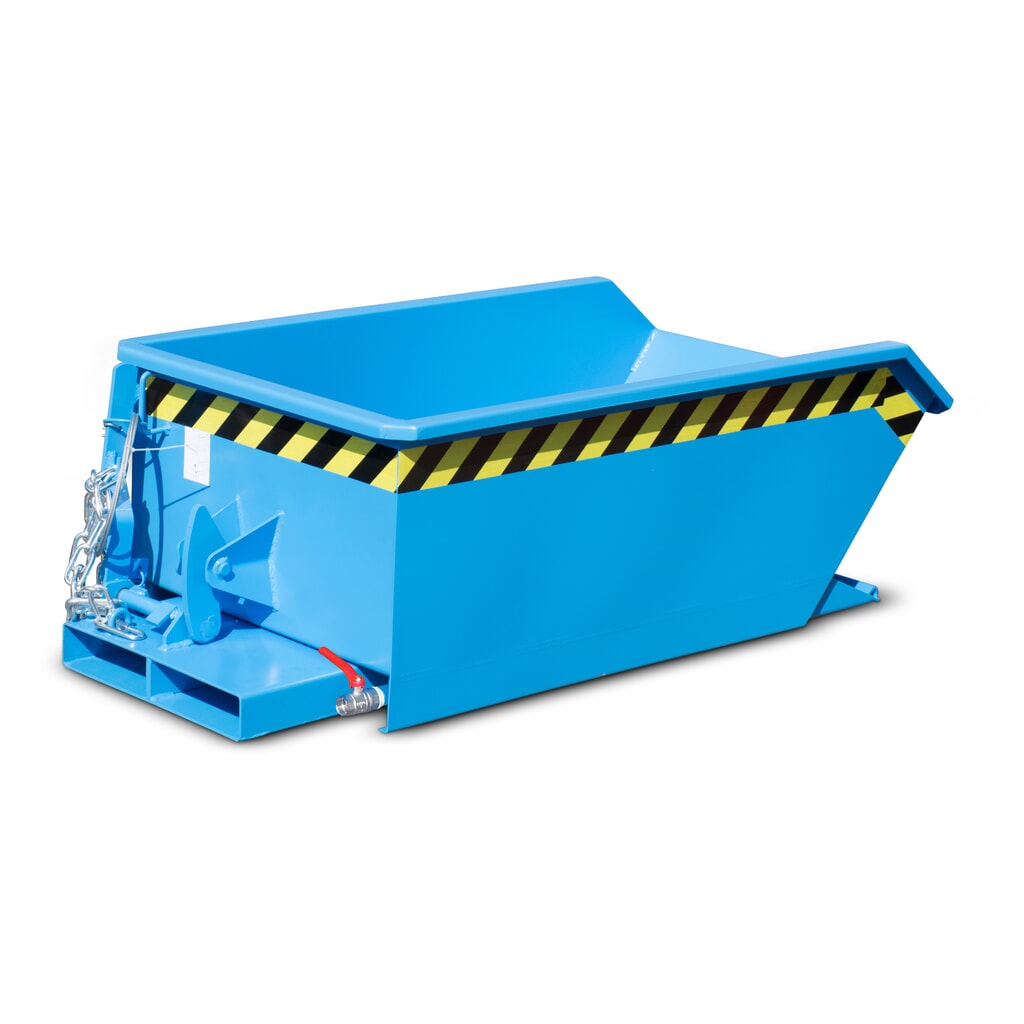 Productafbeelding nr. 6: Bauer® Minibak voor spaanders, extreem lage bouwhoogte, gelakt, volume 0,23 m³, RAL 5012 lichtblauw