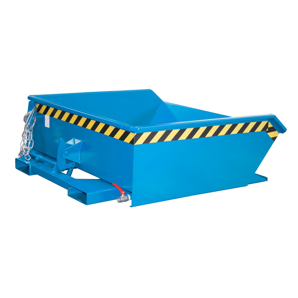 Product afbeelding: Bauer® Minibak voor spaanders, extreem lage bouwhoogte, gelakt, volume 0,46 m³, RAL 5012 lichtblauw