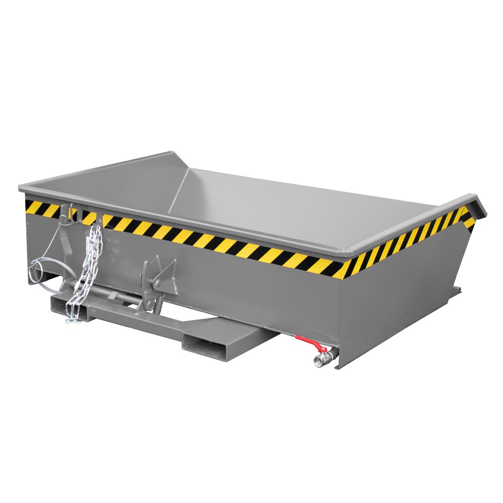 Product afbeelding: Bauer® Minibak voor spaanders, extreem lage bouwhoogte, gelakt, volume 0,61 m³, RAL 7005 muisgrijs