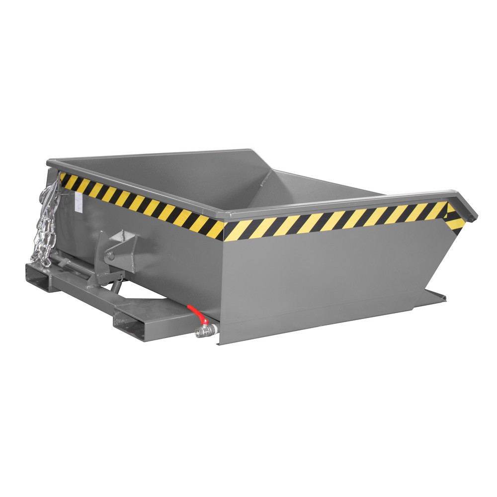 Product afbeelding: Bauer® Minibak voor spaanders, extreem lage bouwhoogte, gelakt, volume 0,46 m³, RAL 7005 muisgrijs