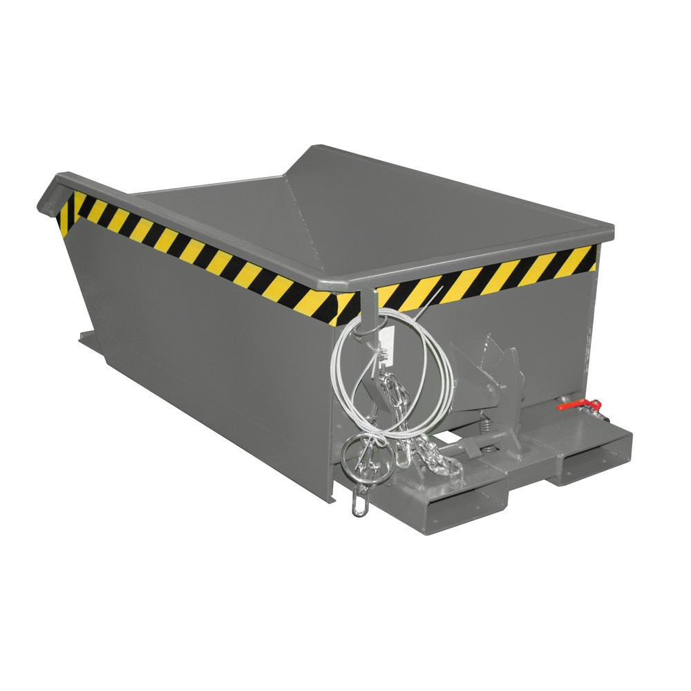 Product afbeelding: Bauer® Minibak voor spaanders, extreem lage bouwhoogte, gelakt, volume 0,27 m³, RAL 7005 muisgrijs